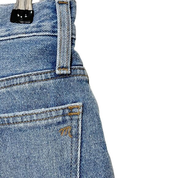 Madewell Momjean Shorts Flintwood Wash Size 23 High Rise Distressed Cotton - Picture 8 of 12